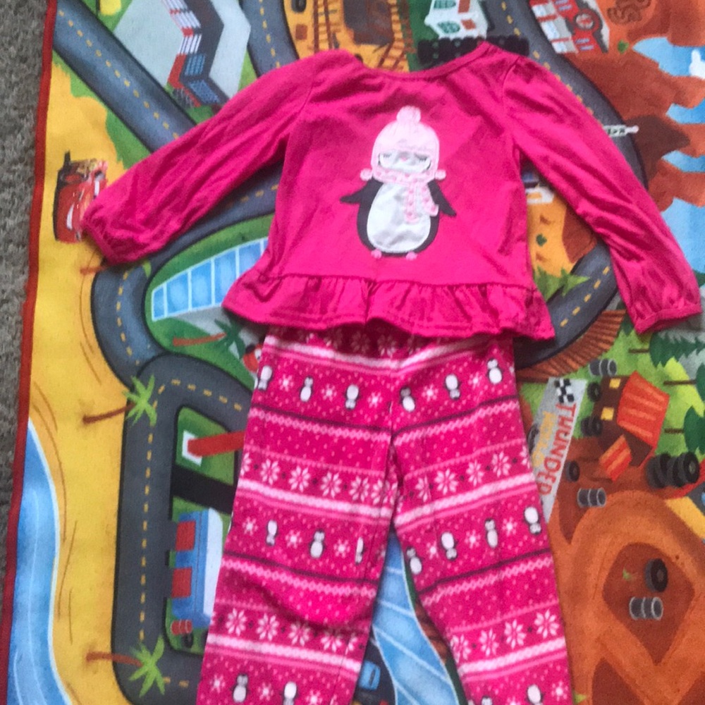Pink penguin pjs for girl